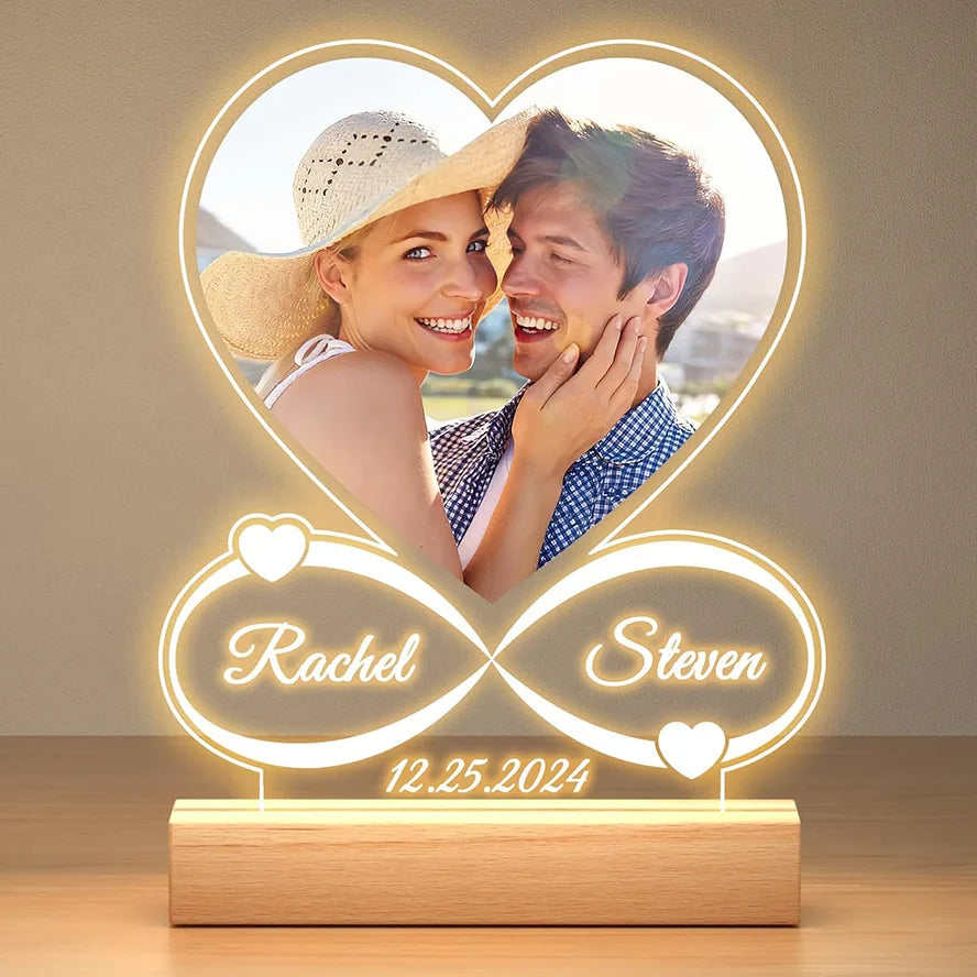 AurPersonal Love - A Customizable Lamp with Real Color Photo and Text
