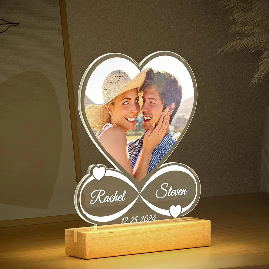 AurPersonal Love - A Customizable Lamp with Real Color Photo and Text