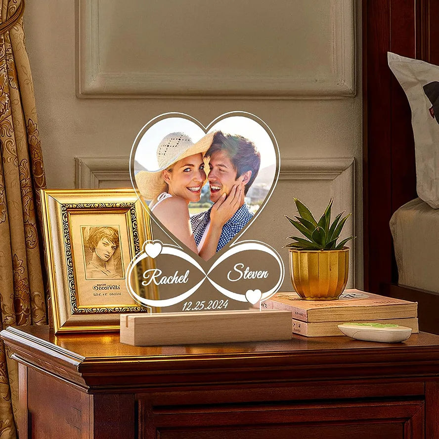 AurPersonal Love - A Customizable Lamp with Real Color Photo and Text
