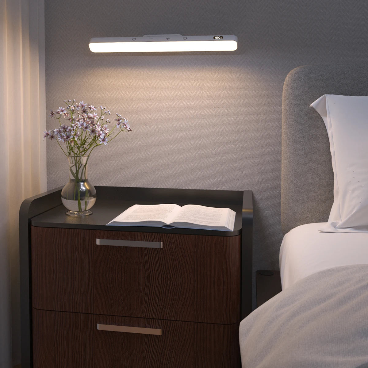 AurMagnet - LED Magnetic Strip Light with Rechargeable Battery and Remote