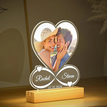 AurPersonal Love - A Customizable Lamp with Real Color Photo and Text