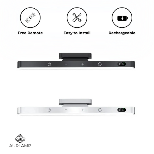 AurMagnet - LED Magnetic Strip Light with Rechargeable Battery and Remote